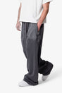 <span class=keywords><strong>Pantaloni</strong></span> Harem da Uomo <span class=keywords><strong>Grigio</strong></span> <span class=keywords><strong>Scuro</strong></span> con Inserti a Nido d'Ape, Tasche Applicate, Vita con Coulisse, Gamba Larga e Stile Streetwear - Product Image 5
