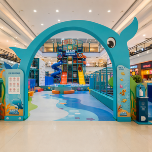 Individuelles Branding Ozean-Thema Indoor-Spielplatz Digitale Ozean-Projektion + Spiralrutsche + Schlüsselfertige Lösung - Product Image 3