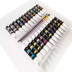 Conjunto de tinta acrílica para papel lona Pintura Art Supplies alta qualidade 24 cores logotipo personalizado disponível em cores sortidas - Product Image 4