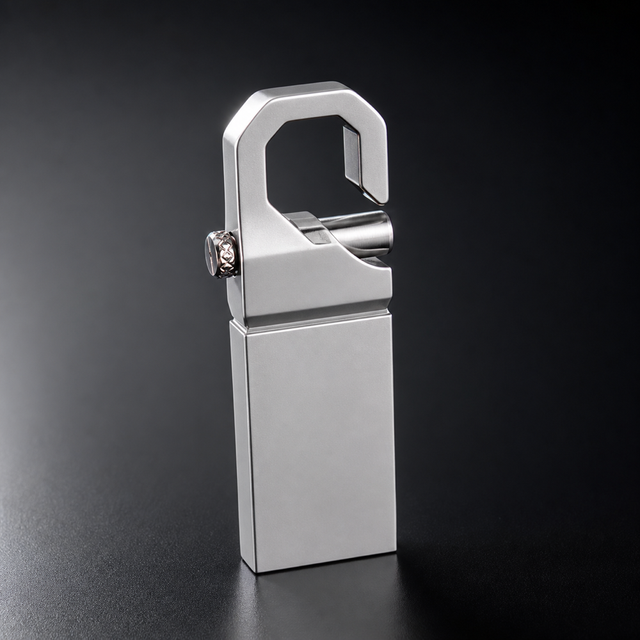 Metal Carabiner USB Flash Drive Custom Logo Keychain Hook 4GB 8GB 16GB 32GB 64GB Pendrive Gift Box