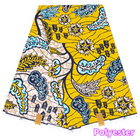 100% Polyester africain cire imprimé tissu léger PVC enduit tissé Technique respirant pour ethnique Banquet artisanat rideaux