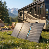 Chargeur solaire monocristallin portable haute efficacité, petits panneaux solaires pliables 45W avec USB, conçu pour le camping et la randonnée