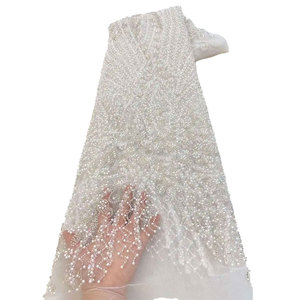 Ni. Ai sang trọng Nigeria phi đính cườm ren vải chất lượng cao Sequins thêu phi pháp ren vải cho may váy - Product Image 2