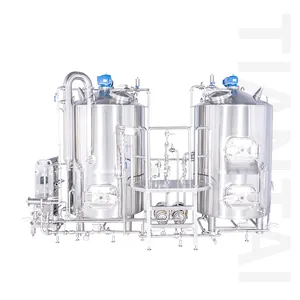 Suministros para la fabricación de cerveza, producto caliente y caliente, automático, usado, combinado, 3 recipientes, 1500L