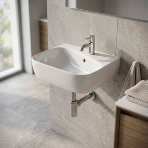 18x12 Inch White Ceramic Wall Hung Wash <b>Basin</b> Bathroom Hand Wash Sink for Hotel Commercial Project Wholesale - Product Image 5