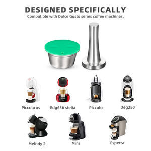 1Pod 1Tamper Set <span class=keywords><strong>Capsule</strong></span> à café en acier inoxydable avec filtre <span class=keywords><strong>Capsule</strong></span> à café réutilisable <span class=keywords><strong>Capsule</strong></span> à café pour <span class=keywords><strong>Dolce</strong></span> <span class=keywords><strong>Gusto</strong></span> - Product Image 4