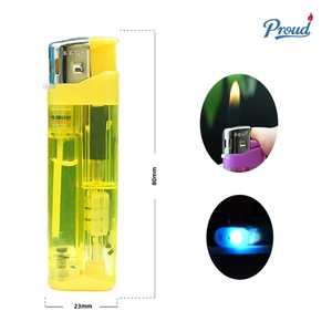 Briquet LED multifonctionnel à flamme douce rechargeable au butane, portable pour le camping quotidien, l'allumage de bougies - Product Image 1