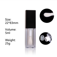 Big Brush Square Lip Gloss Tubes Emballage en plastique Bouteilles cosmétiques en gros Fournisseur de conteneurs de rouge à lèvres