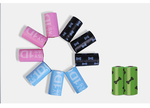 Bolsas de basura biodegradables impresas con logotipo personalizado para perros, venta al por mayor, bolsa para caca de perro - Product Image 2