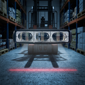 ไฟเตือนความปลอดภัยรถยก LED 10-100V โซนสีแดง กำลังสูง สำหรับคลังสินค้า พร้อมรับประกัน 24 เดือน - Product Image 4