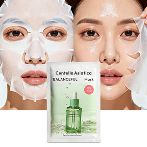 Masque Visage Nourrissant Apaisant Équilibrant au Panthénol, Centella Asiatica Hydrolysée, Acide Hyaluronique – Masque en Tissu pour Tous Types de Peaux - Product Image 1