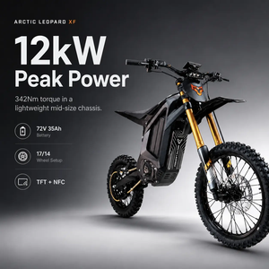 Motocicleta Eléctrica de Alta Resistencia 2026 Nueva Arctic Leopard <span class=keywords><strong>Dirk</strong></span>, Proveedores Verificados, 12000W, Tamaño Completo para Adultos, Spirit Leopard E-Moto - Product Image 1