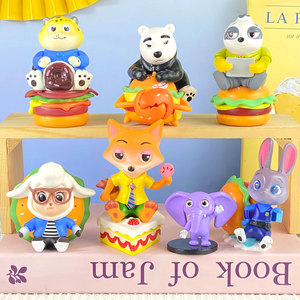 Figuras de la Serie Animal City de <span class=keywords><strong>Crazy</strong></span> <span class=keywords><strong>Burger</strong></span>, Nick Fox, Conejita Judy, Modelo de Juguete, Adorno para Coche, Regalo - Product Image 2