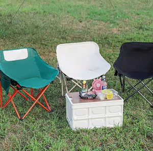 Outdoor leisure folding <b>chair</b> <b>moon</b> <b>chair</b> <b>camping</b> portable Outdoor Beach - Product Image 5
