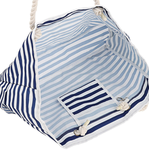 Bolsa de playa grande de lona de algodón ecológica, portátil, con logotipo personalizado, multiusos, para compras. - Product Image 4