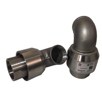Raccord rotatif universel en acier inoxydable 304, coudé et fileté, pour tuyau d'arrosage anti-poussière de grue à tour, DN40, 1,5 pouce, rotation à 360 degrés