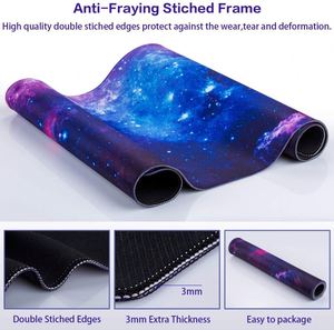 Extended Large Square Computer Keyboard <b>Mouse</b> Mat Desk <b>Pad</b> Non-Slip Base Stitched Edge for Home Office Gaming Work Stock - Product Image 3