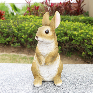 In Stock Folk Art <strong>Resin</strong> Rabbit Statue Outdoor Garden Sculpture Lawn Decor Bunny <strong>Figurine</strong> for Home Decoration <strong>Angel</strong> Style - Product Image 3