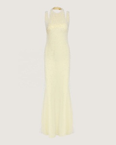 Nouvelles robes de soirée OUDINA, robes longues de cocktail sirène à dos nu, ornées de perles et de pompons, élégantes et formelles pour femmes - Product Image 5