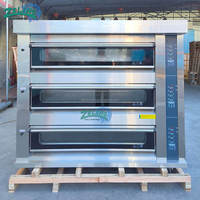 Horno Eléctrico de Panadería de Lujo de Gran Capacidad, 3 Niveles, 9 Bandejas, Horno Comercial para Pan, para Fábricas de Alimentos y Supermercados