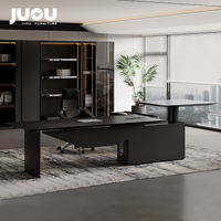 Bureau de direction en bois moderne JUOU, bureau en forme de L, mobilier de bureau, bureau de direction électrique réglable en hauteur