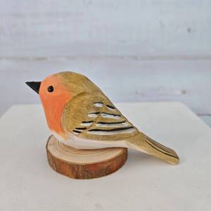 Statues et Figurines d'oiseaux en bois sculpté à la main animaux ornement pour maison étagère cheminée déco pour l'obtention du diplôme - Product Image 6