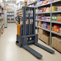 Gerbeur semi-électrique économique 1 tonne 2 tonnes, hauteur de levage de 1,6 m à 3 m, gerbeur de palettes pour entrepôt