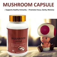 Nouvelles Capsules de Champignons Crinière de Lion Nootropiques pour la Concentration et la Clarté avec Biopérine – 60 Gélules – Supplément OEM Marque Privée
