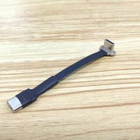 Câble de charge plat à angle droit USB type C à C FPC Câble de charge USB C mâle à femelle