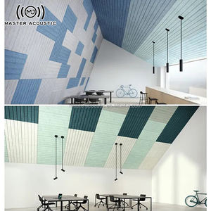 <span class=keywords><strong>Plafond</strong></span> acoustique MJ MASTER Panneaux insonorisants en laine de bois peinte Spay écologique en fibre de ciment - Product Image 3