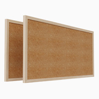 Tableau d'affichage mural rectangulaire en liège avec cadre en bois, style moderne et minimaliste, pour mémos et photos, personnalisable en usine
