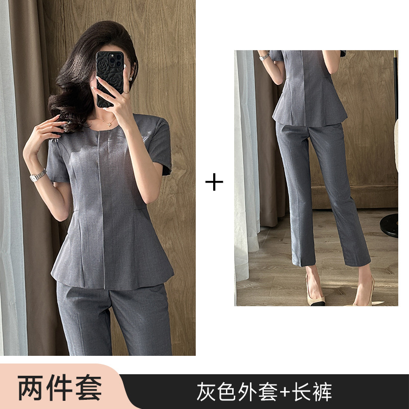 Gray jacket and trousers