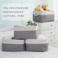 Panier de rangement pour vêtements pliable écologique et minimaliste de forme carrée pour la chambre à coucher et la garde-robe, utilisation pour la literie