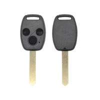 Coque de clé de voiture de remplacement à 2/3 boutons, lame de clé insérée, télécommande, boîtier en plastique, remplacement de la coque de clé, 2006-2011 pour Honda Civic