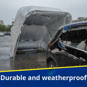 Parasol Retráctil Automático para Automóvil y Refugio para Garaje, Estructura de Acero Simple, Material de Lona Impermeable para Estacionamiento - Product Image 1