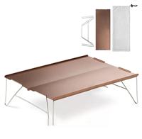 Table pliante portable en aluminium rose pour l'extérieur Mobilier de camp min pour la plage ou la salle à manger Table de barbecue saine