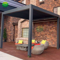 Usine de pergola à persiennes en aluminium de jardin bioclimatique moderne vente en gros 3x3 3x4 4x4 6x4m pour l'extérieur pour jardin gazebo arrière-cour