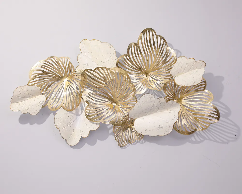 リビングルームの装飾のための家の装飾金属アート蓮の花3D