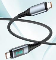 Cable de Datos USB Tipo-C a Tipo-C de 1 Metro, 40Gbps, 240W, 8K, 60Hz, Carga Rápida PD, Cobre Puro, Trenzado de Nailon, para Cámara y Teléfono Móvil