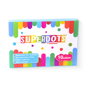 Washable Dot Makers 10mm Tip 20ml 10pcs <strong>Set</strong>, Child-Safe Ink Dot Pens for Preschool Art &amp; Classroom Creativity - Product Image 1