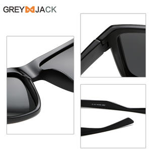 Nouvelles lunettes de soleil carrées pour hommes, polarisées UV400, monture en PC, verres TAC, lunettes de sport d'extérieur, couleur noire - Product Image 4