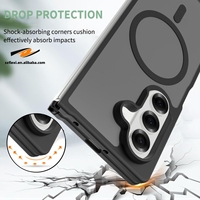 Coque de téléphone mate pour Samsung Galaxy Z Fold 6 7 Flip 7 6 Antichoc PC + TPU Coque de téléphone de charge magnétique respectueuse de la peau