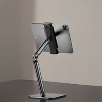 Support de tablette réglable TOPFREE GMS33D, support de bureau en métal pliable pour iPad iPhone universel