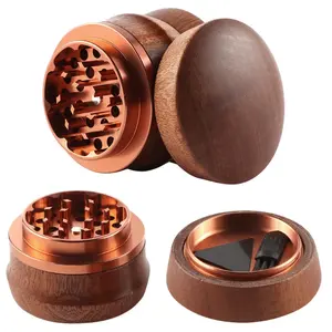 XIAOXIONG Factory Direct Personal Service Diam 65mm Molinillo <span class=keywords><strong>de</strong></span> <span class=keywords><strong>tabaco</strong></span> <span class=keywords><strong>de</strong></span> madera Material personalizado logo y estilo - Product Image 4