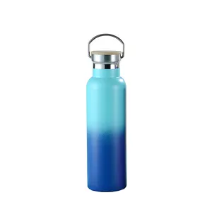 Outdoor intelligent stainless steel double wall art design shake smart water bottles with app