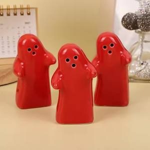 Venta caliente Creatividad Fantasma Cerámica Mini Contenedor de especias vacío Salero y pimentero Accesorios de cocina para vainilla y especias - Product Image 4