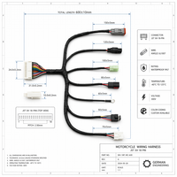 Faisceau de câblage moto OEM MX Mini-Fit 22 broches AWG18 FLRY-B isolé PVC étanche IP67 pour SurRon LBX Ultra Bee électrique