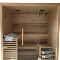 Sauna infrarouge sec pour 2 personnes en bois de cèdre massif Chuoji, design moderne, écologique, chauffage électrique, commande par ordinateur