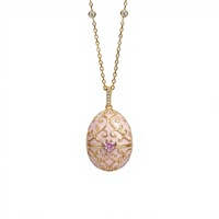 Nouveau Collier Pendentif Luxe Ouvrable en Forme d'Œuf Zircon Cuivre Plaqué Or 18K Bijou Unique Tendance Classique Créé en Laboratoire Pâques