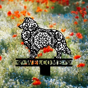 Décor de jardin extérieur <span class=keywords><strong>chien</strong></span> de berger <span class=keywords><strong>Shetland</strong></span> avec logo de jardin de <span class=keywords><strong>chien</strong></span> produits pour animaux de compagnie Yard Art - Product Image 3